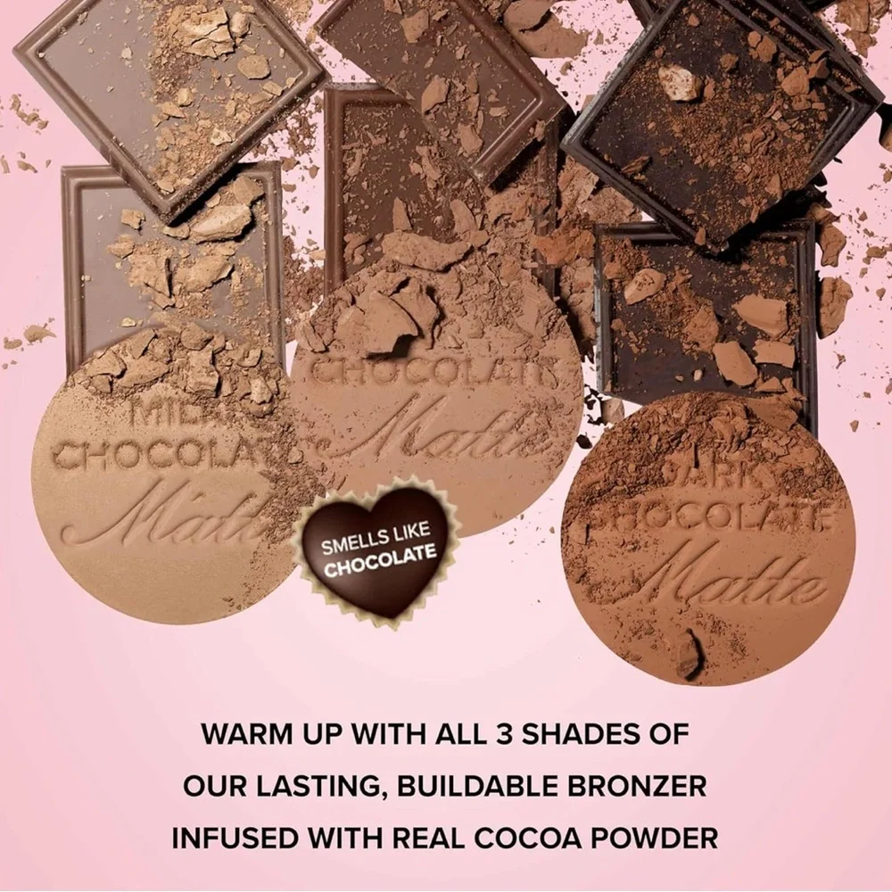 BNIB Too Faced Chocolate Soleil Cocoa Powder Longwear Matte Bronzer compact